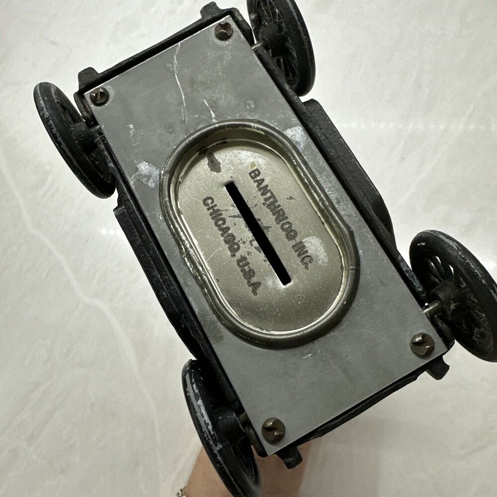 Vintage Banthrico 1910 Baker Electric Die Cast Car Coin Bank - Picture 5 of 7